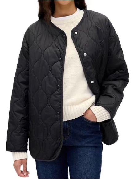 Nwt Gap Primaloft Recycled Lightweight Oversized Quilted Liner Jacket Small Tall